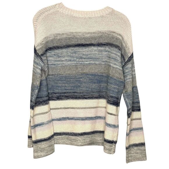 Rails Sweater Size XS Daphne Stripe Wool & Cashmere Blue Grey Ivory Metallic - Picture 5 of 9